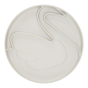 Talerz bambusowy CREAM łabędź 