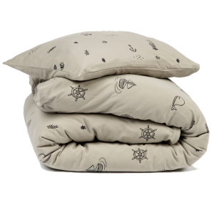 Pościel z bawełny egipskiej 100 x 140 GREY Ndoto