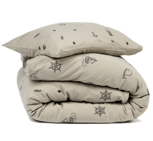 Ndoto GREY UNDER THE SEA bedding set 100x135