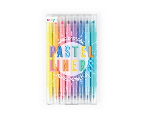 Dwustronne flamastry pastelowe 8 sztuk OOLY